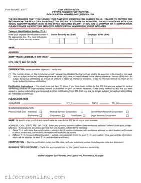 Rhode Island W 9 Form